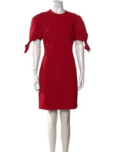 Pre-owned Red Valentino Crew Neck Knee-length Dress In Red