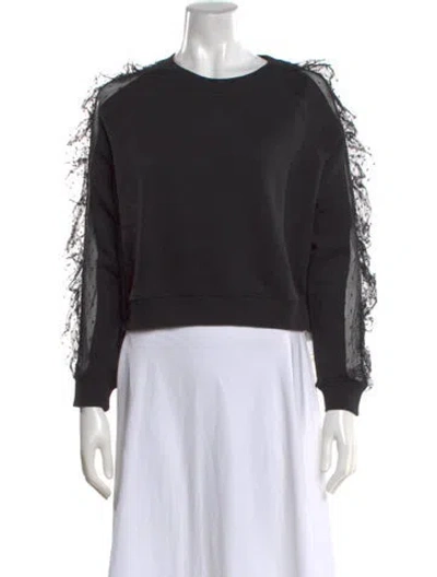 Pre-owned Red Valentino Crew Neck Long Sleeve Sweatshirt In Black