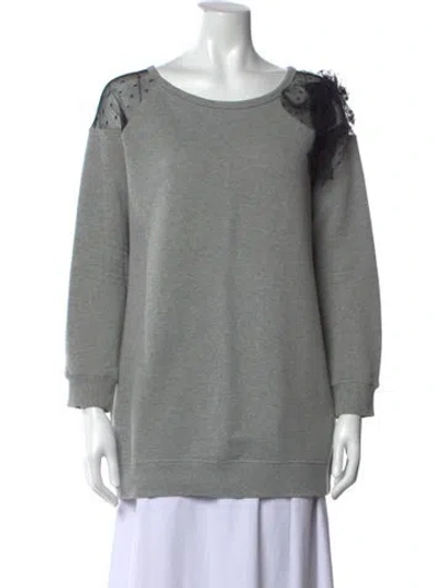 Pre-owned Red Valentino Crew Neck Long Sleeve Sweatshirt In Black