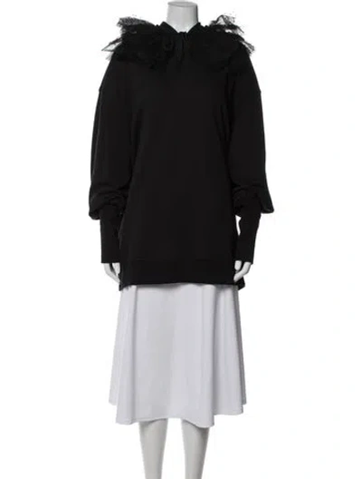 Pre-owned Red Valentino Crew Neck Long Sleeve Sweatshirt In Black