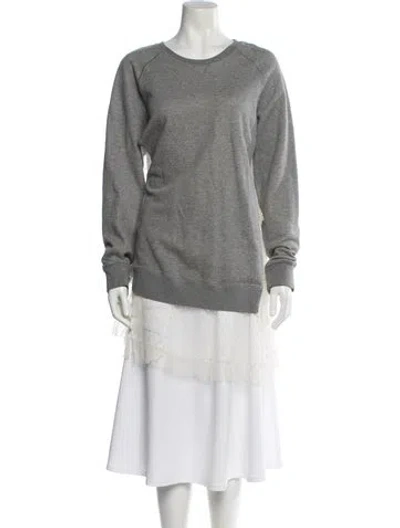 Pre-owned Red Valentino Crew Neck Long Sleeve Sweatshirt In Gray