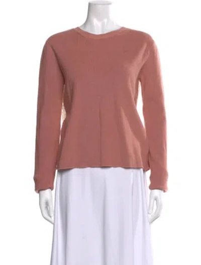 Pre-owned Red Valentino Crew Neck Long Sleeve Top In Pink