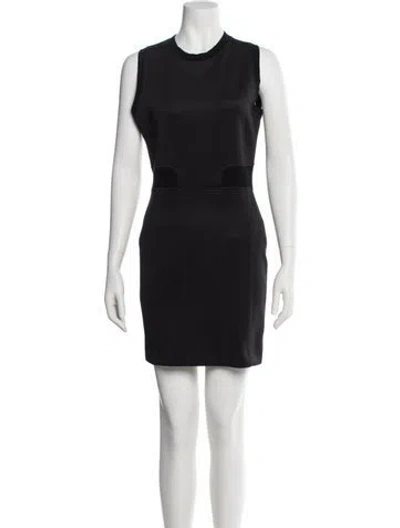 Pre-owned Red Valentino Crew Neck Mini Dress In Gray