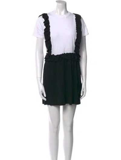 Pre-owned Red Valentino Crew Neck Mini Dress In Multi
