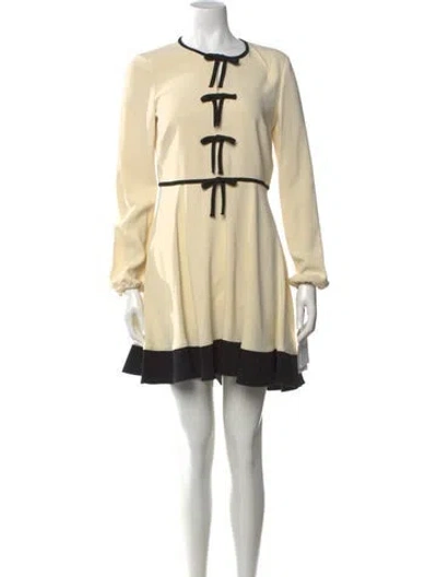 Pre-owned Red Valentino Crew Neck Mini Dress In Multi