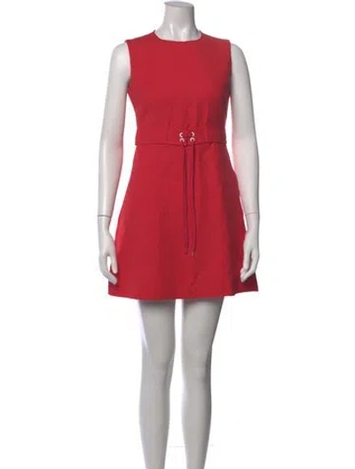 Pre-owned Red Valentino Crew Neck Mini Dress In Pink