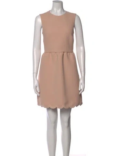 Pre-owned Red Valentino Crew Neck Mini Dress In Pink