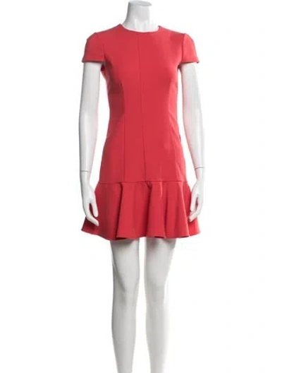 Pre-owned Red Valentino Crew Neck Mini Dress In Red