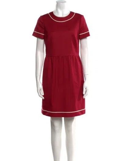 Pre-owned Red Valentino Crew Neck Mini Dress W/ Tags