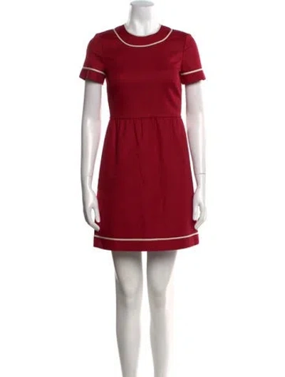Pre-owned Red Valentino Crew Neck Mini Dress W/ Tags In Multi