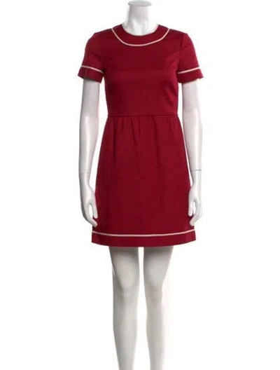 Pre-owned Red Valentino Crew Neck Mini Dress W/ Tags In Multi