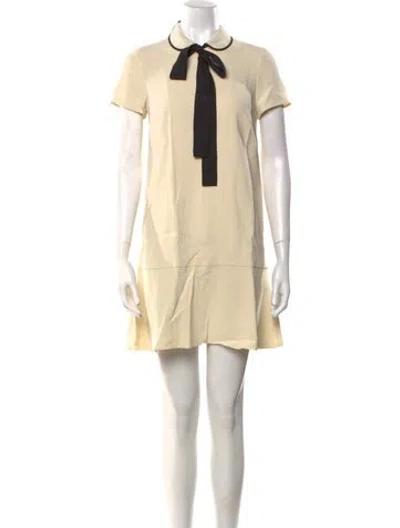 Pre-owned Red Valentino Crew Neck Mini Dress W/ Tags In Neutral