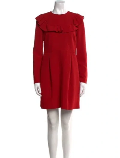 Pre-owned Red Valentino Crew Neck Mini Dress W/ Tags In Red