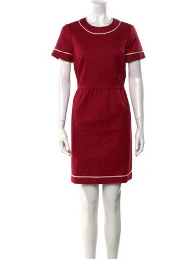 Pre-owned Red Valentino Crew Neck Mini Dress W/ Tags In Red
