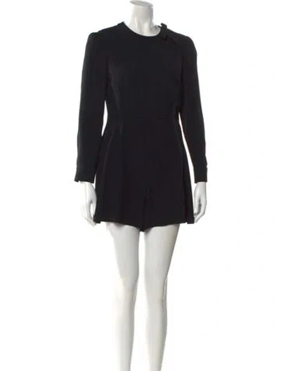 Pre-owned Red Valentino Crew Neck Romper In Black