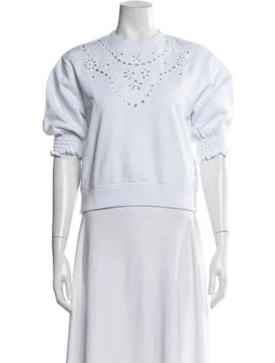Pre-owned Red Valentino Crew Neck Short Sleeve Sweatshirt In Neutrals