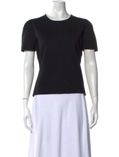 Pre-owned Red Valentino Crew Neck Short Sleeve Top In Black
