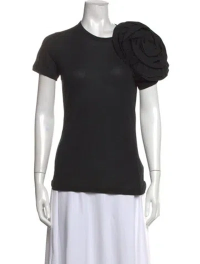 Pre-owned Red Valentino Crew Neck Short Sleeve T-shirt In Black