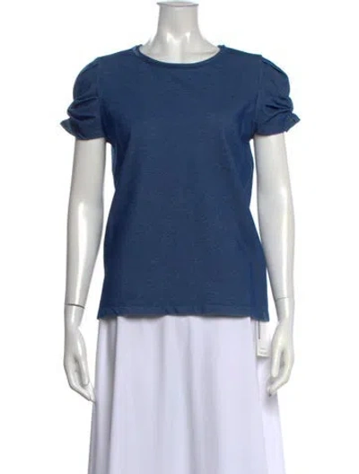 Pre-owned Red Valentino Crew Neck Short Sleeve T-shirt In Blue
