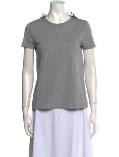 Pre-owned Red Valentino Crew Neck Short Sleeve T-shirt In Gray