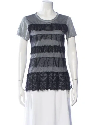 Pre-owned Red Valentino Crew Neck Short Sleeve T-shirt In Gray
