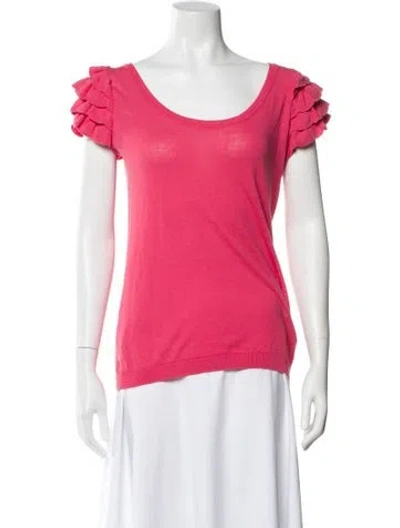 Pre-owned Red Valentino Crew Neck Short Sleeve T-shirt In Pink