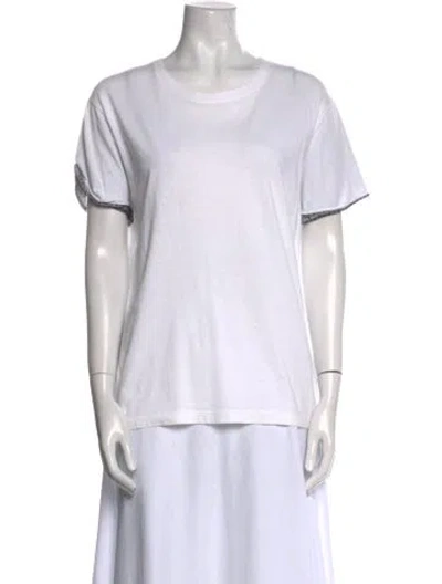 Pre-owned Red Valentino Crew Neck Short Sleeve T-shirt In White