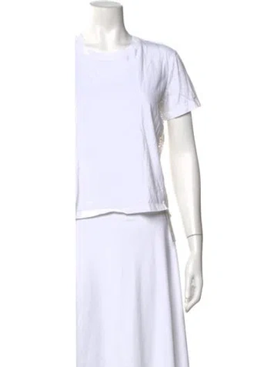 Pre-owned Red Valentino Crew Neck Short Sleeve T-shirt In White