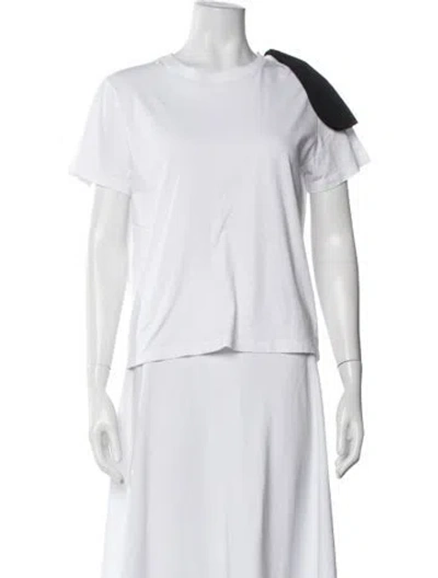 Pre-owned Red Valentino Crew Neck Short Sleeve T-shirt In White