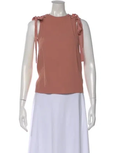 Pre-owned Red Valentino Crew Neck Sleeveless Top In Pink