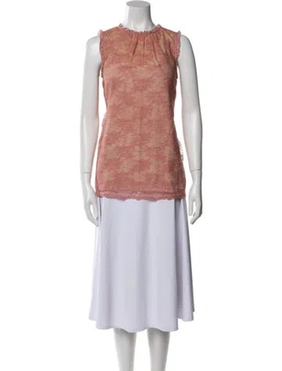 Pre-owned Red Valentino Crew Neck Sleeveless Tunic In Pink