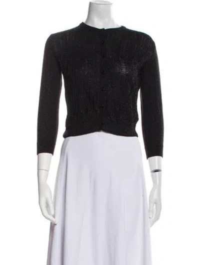 Pre-owned Red Valentino Crew Neck Sweater In Black