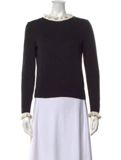 Pre-owned Red Valentino Crew Neck Sweater In Black