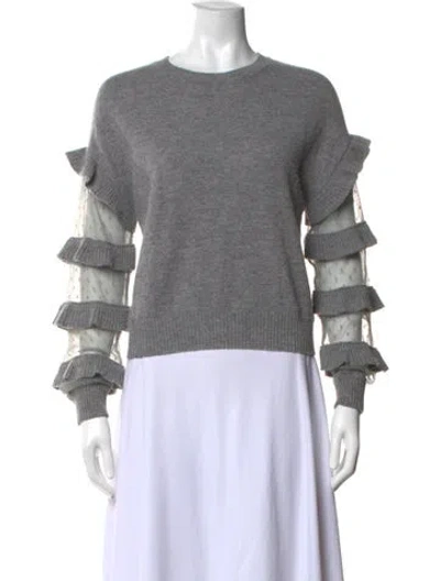 Pre-owned Red Valentino Crew Neck Sweater In Grey