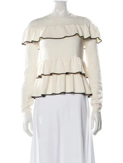 Pre-owned Red Valentino Crew Neck Sweater In Neutral