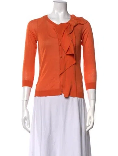 Pre-owned Red Valentino Crew Neck Sweater In Orange