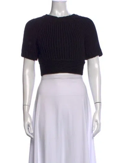 Pre-owned Red Valentino Crew Neck Sweater W/ Tags In Black