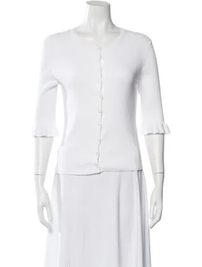 Pre-owned Red Valentino Crew Neck Sweater In White