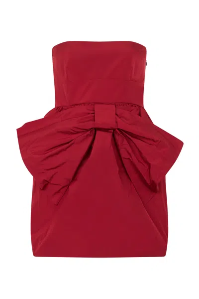 Red Valentino Dark Red Mini Dress Without Straps, Elegant And Chic.