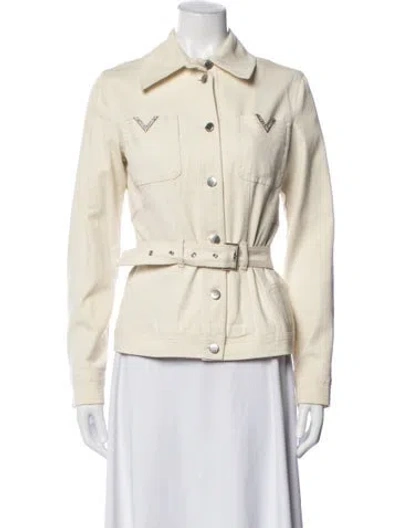 Pre-owned Red Valentino Denim Jacket In Neutrals