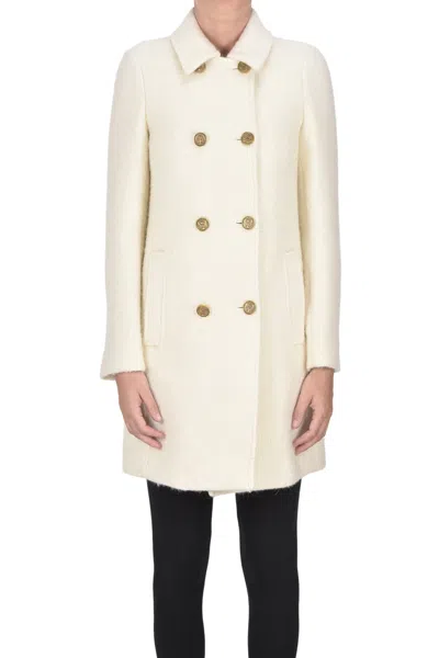 Red Valentino Double-breasted Coat In White