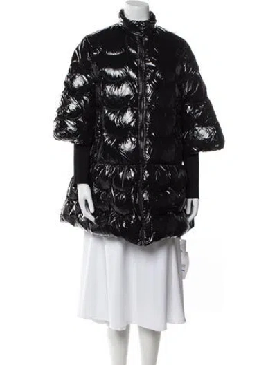 Pre-owned Red Valentino Down Coat W/ Tags In Black