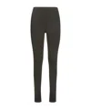 Red Valentino Elastic Waist Leggings In Black