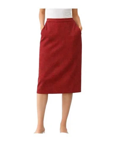 Red Valentino Elastic Waist Midi Skirt In Red