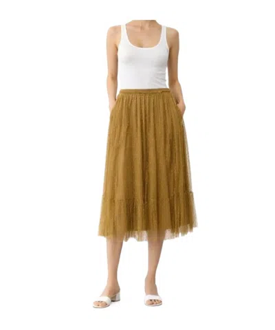 Red Valentino Elastic Waist Skirt In Brown