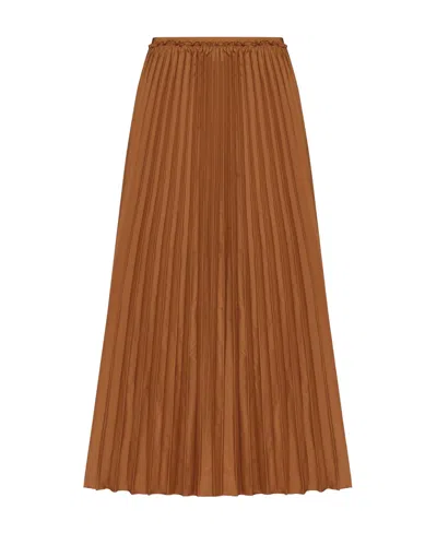 Red Valentino Elastic Waist Skirt In Brown