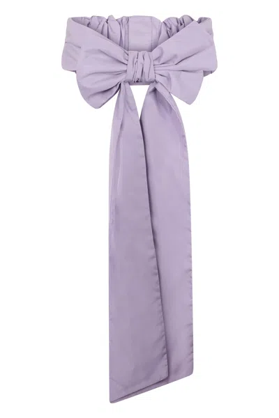 Red Valentino Elegant Accessory For Lilac Hair With Bow. In Purple