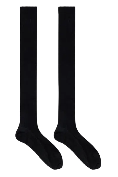 Red Valentino Elegant And Versatile Long Black Socks.