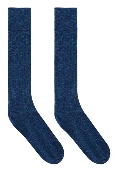 Red Valentino Elegant And Versatile Long Dark Blue Socks.