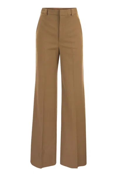 Red Valentino Elegant Brown Wide-leg Trousers For Women